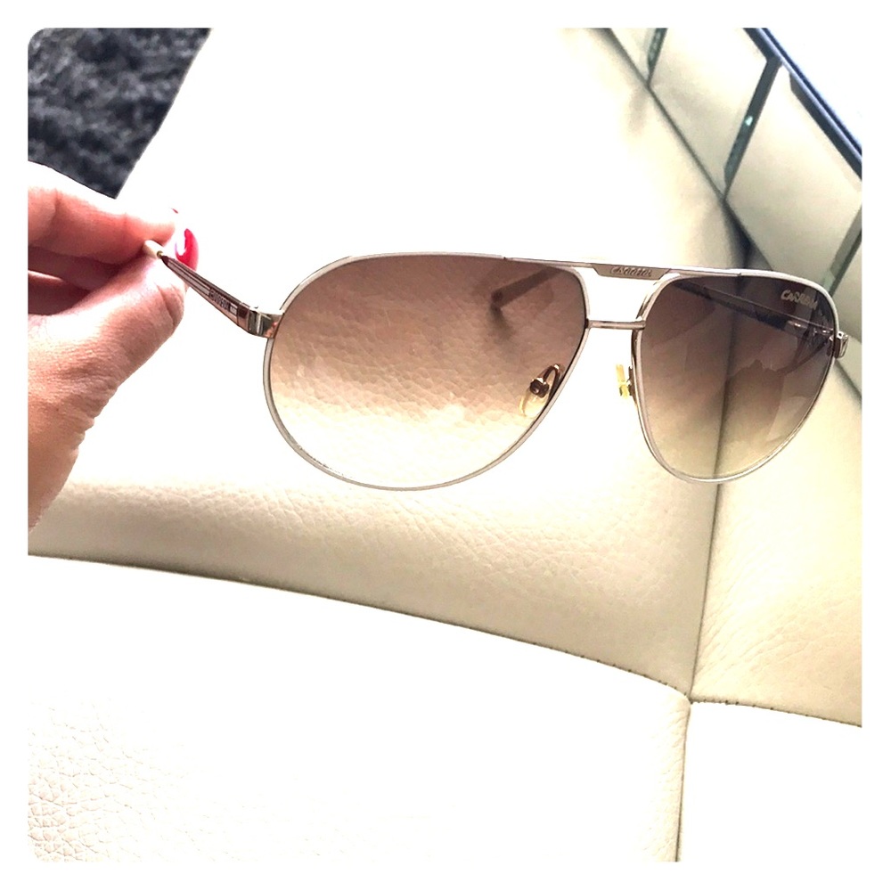 Carrera Sunglasses 🕶 aviator white gold beige